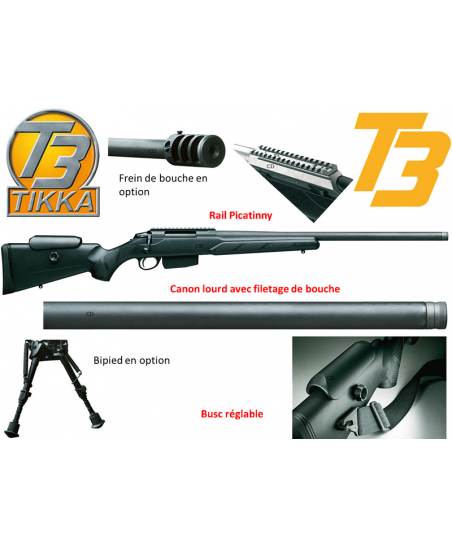 Carabine Tikka T3 Tactical 308 Win Canon de 51cm