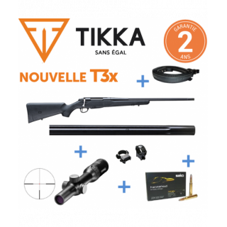 Pack Carabine Tikka T3x Superlite Flutée Filetée 30-06 Sprg