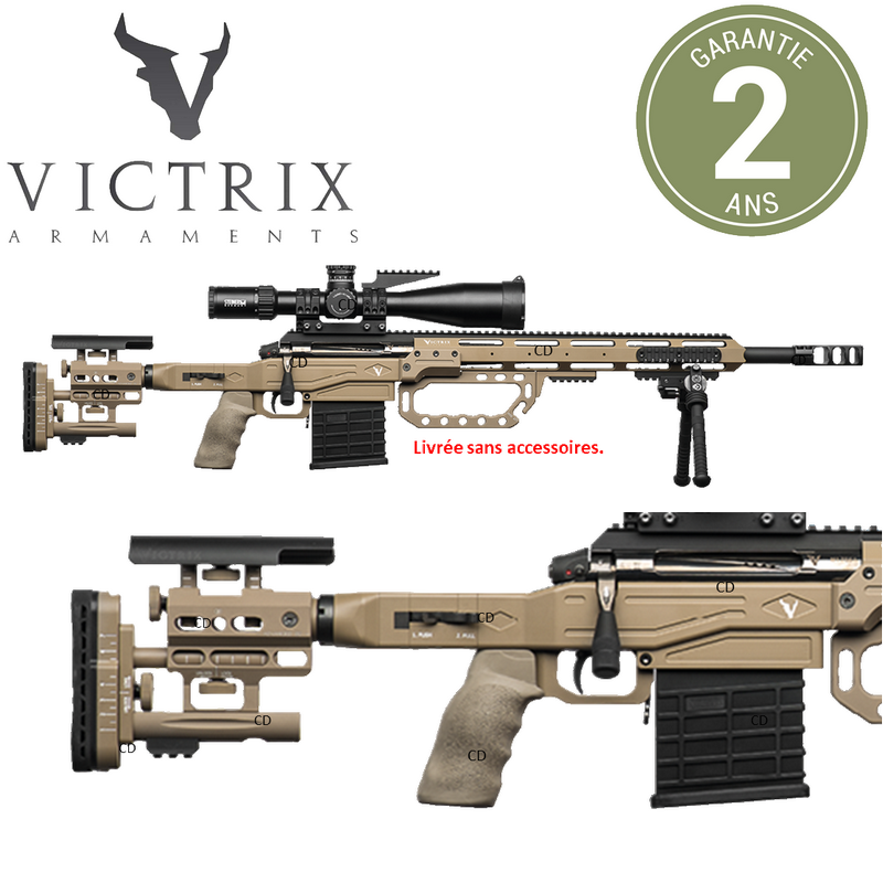 Carabine De Précision Victrix Minerva Tactical Scorpio TCT Noire 338 Lapua Mag