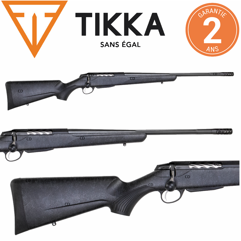 Carabine Tikka T3x Lite Roughtech Noire Filetée
