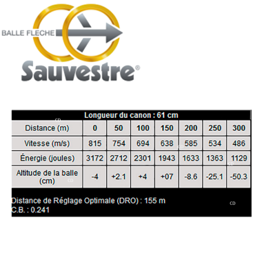 Balles Flèche Sauvestre F.I.P Battue 7x65R 148 Grains Par 20