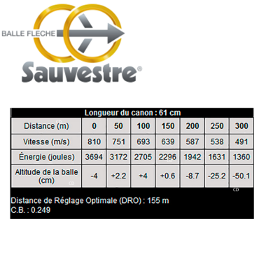Balles Flèche Sauvestre F.I.P Battue 30-06 Sprg 175 Grains Par 20