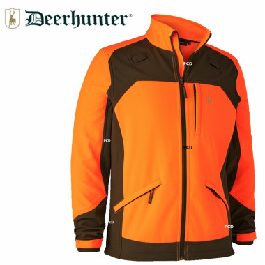 Veste Homme Deerhunter Softshell Rogaland Orange Et Verte