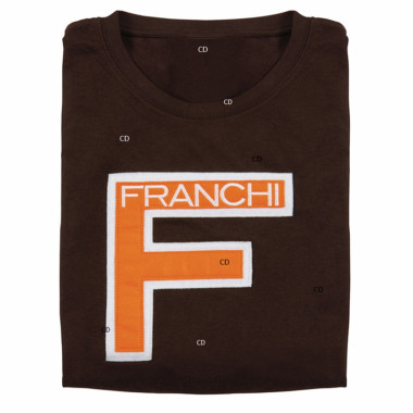 T-Shirt Franchi Pour Homme Marron Et Orange