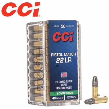 Munitions CCI 22LR Competition Pistol Match 40 Grains Par 50