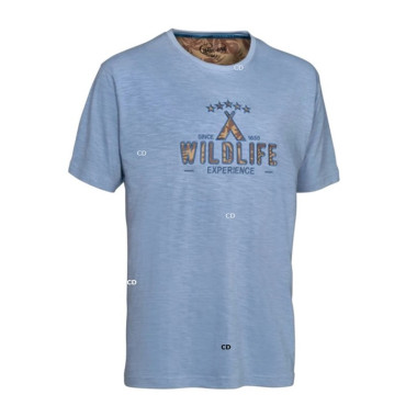 Tee-Shirt Homme Verney Carron Wildlife Bleu Gris