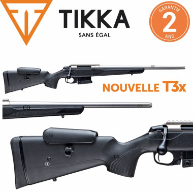 Carabine Tikka T3x CTR Compact Tactical Rifle Inox 61cm Busc Réglable