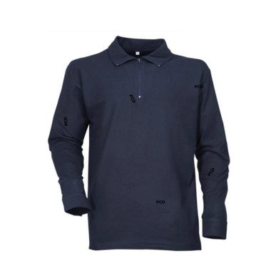 Polo Homme Percussion F1 Manches Longues Marine